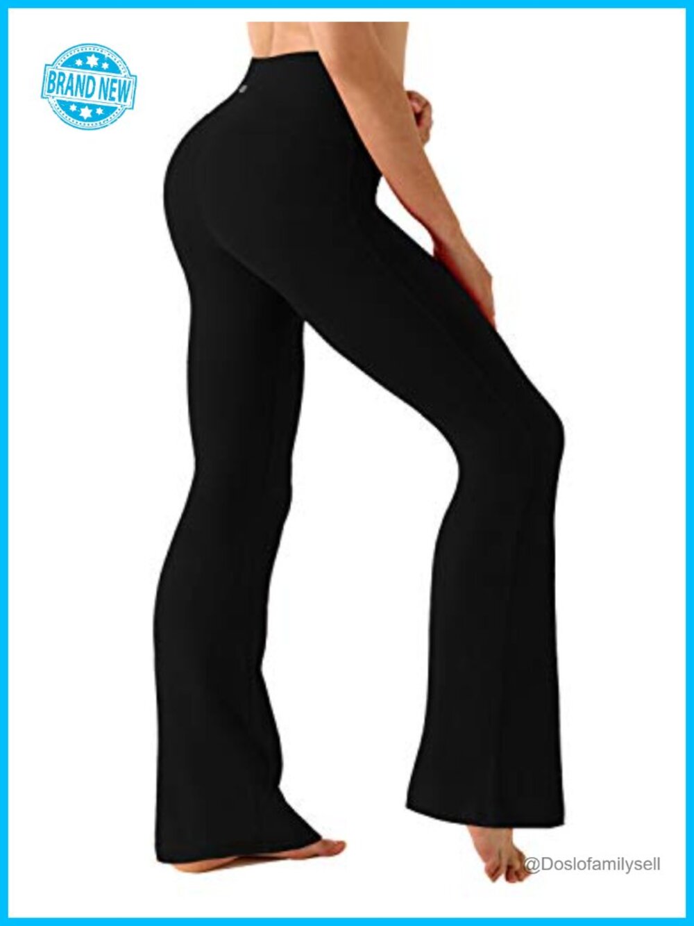 High Waist Bootcut Yoga Pants with Pockets - Tummy Control Flared Workout